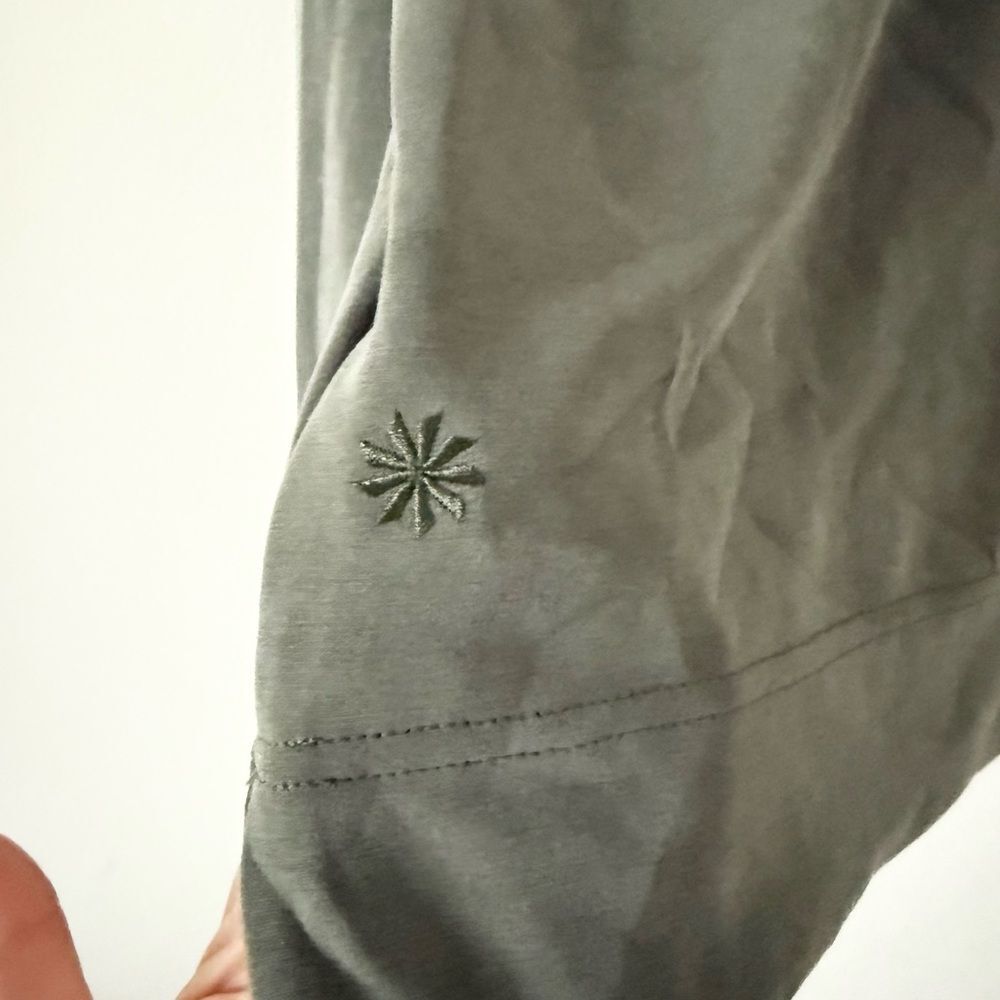 NWT Athleta Forest Seasoft Quarter Zip Pullover in Washed Green Size M - Picture 7 of 7